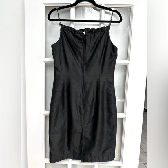 Vintage Marie St. Claire 100% Silk Black Classic Cocktail Timeless Dress Size 6 - Picture 2 of 11